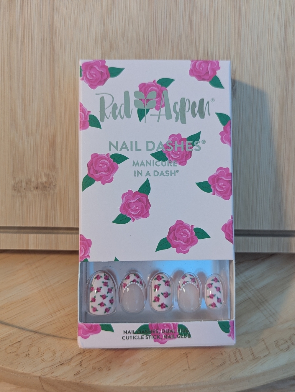 Pink Floral Nail Dashes - Press-On Manicure